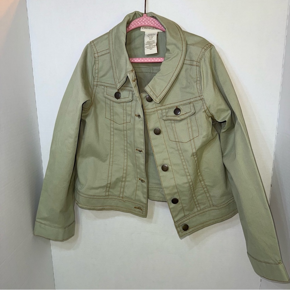 Cynthia Rowley Kids Light Green Denim Jacket
